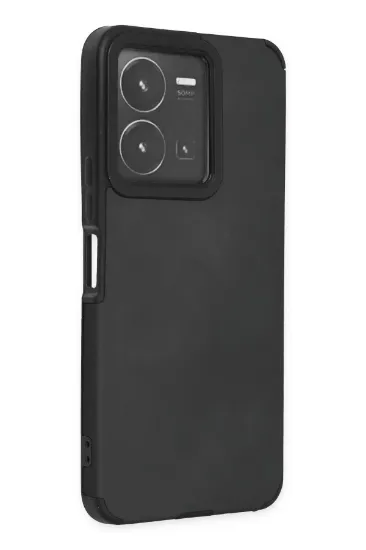Newface Vivo Y35 Kılıf Loop Deri Silikon - Siyah resmi
