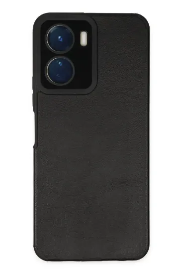 Newface Vivo Y16 Kılıf Loop Deri Silikon - Siyah resmi