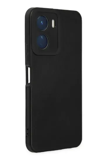 Newface Vivo Y16 Kılıf Loop Deri Silikon - Siyah resmi