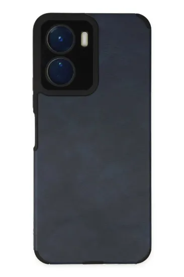 Newface Vivo Y16 Kılıf Loop Deri Silikon - Lacivert resmi