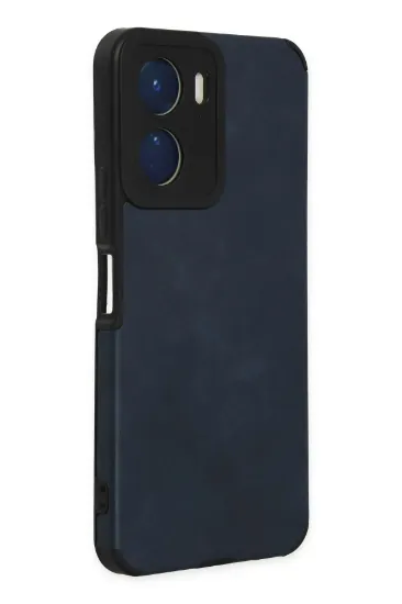 Newface Vivo Y16 Kılıf Loop Deri Silikon - Lacivert resmi