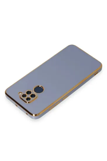 Newface Xiaomi Redmi Note 9 Kılıf Volet Silikon - Mavi resmi