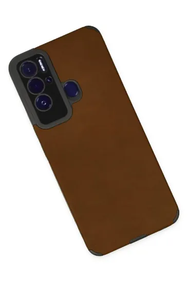 Newface Tecno Pova Neo Kılıf Loop Deri Silikon - Kahverengi resmi