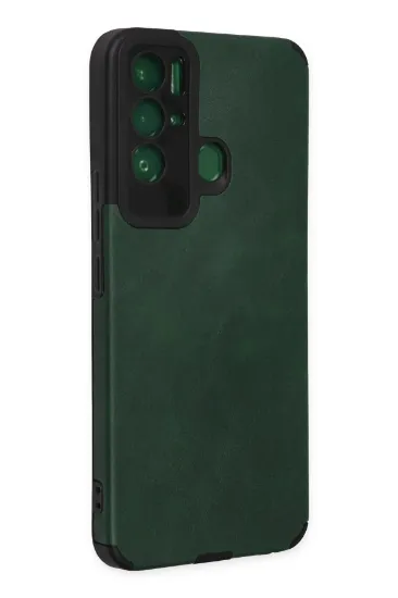 Newface Tecno Pova Neo Kılıf Loop Deri Silikon - Yeşil resmi
