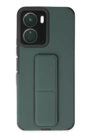 Newface Vivo Y16 Kılıf Mega Standlı Silikon - Yeşil resmi