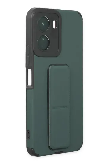 Newface Vivo Y16 Kılıf Mega Standlı Silikon - Yeşil resmi