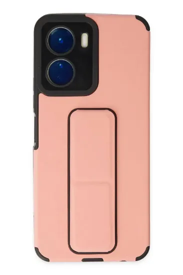 Newface Vivo Y16 Kılıf Mega Standlı Silikon - Pudra resmi