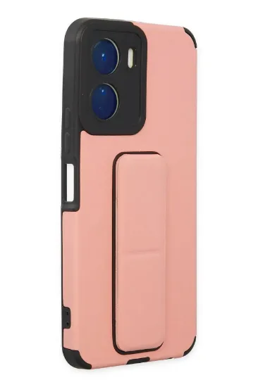 Newface Vivo Y16 Kılıf Mega Standlı Silikon - Pudra resmi