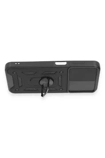 Newface Samsung Galaxy M14 5G Kılıf Pars Lens Yüzüklü Silikon - Siyah resmi