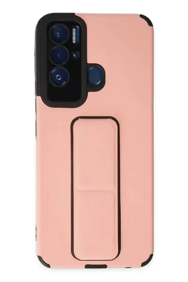 Newface Tecno Pova Neo Kılıf Mega Standlı Silikon - Pudra resmi