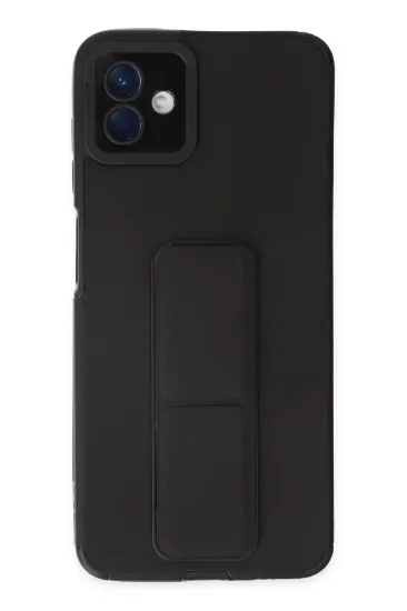 Newface Samsung Galaxy A04 Kılıf Mega Standlı Silikon - Siyah resmi
