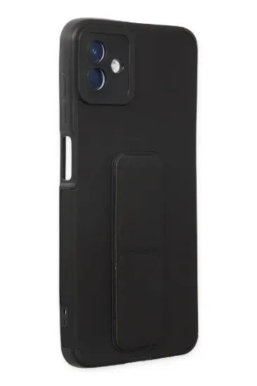 Newface Samsung Galaxy A04 Kılıf Mega Standlı Silikon - Siyah resmi