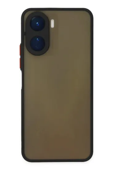 Newface Vivo Y16 Kılıf Montreal Silikon Kapak - Siyah resmi