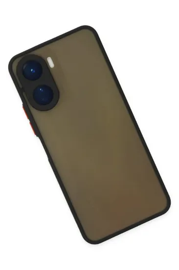 Newface Vivo Y16 Kılıf Montreal Silikon Kapak - Siyah resmi