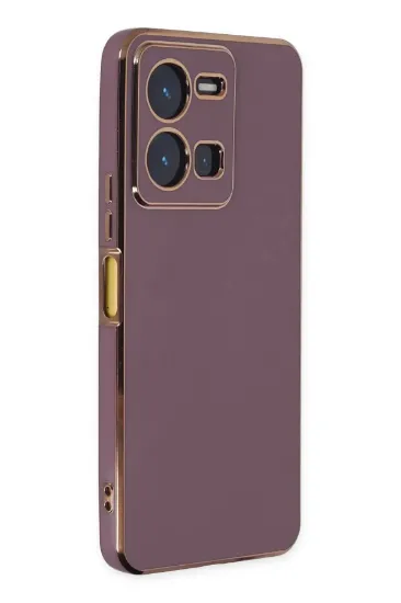 Newface Vivo Y35 Kılıf Volet Silikon - Mor resmi
