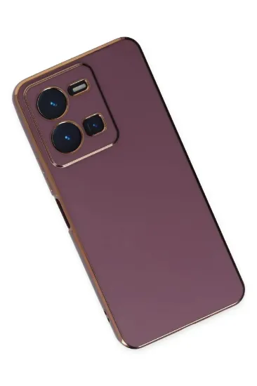 Newface Vivo Y35 Kılıf Volet Silikon - Mor resmi