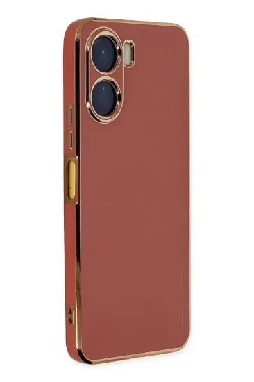 Newface Vivo Y16 Kılıf Volet Silikon - Kırmızı resmi