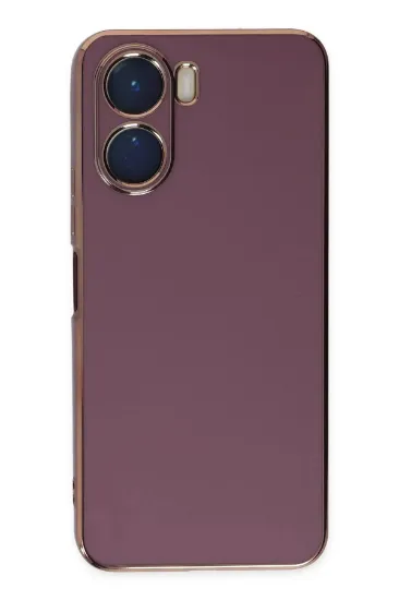 Newface Vivo Y16 Kılıf Volet Silikon - Mor resmi