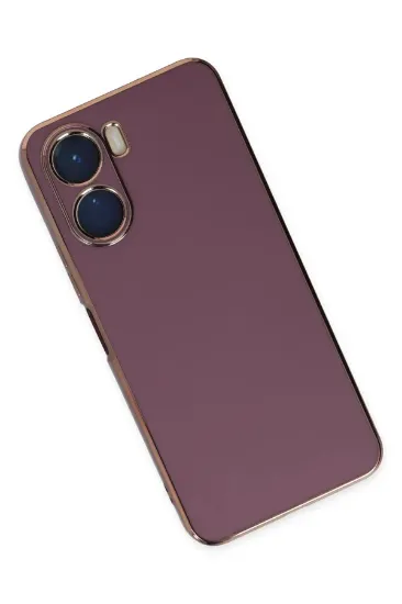 Newface Vivo Y16 Kılıf Volet Silikon - Mor resmi