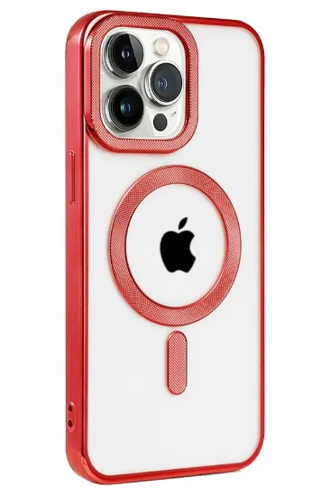 Newface iPhone 14 Pro Max Kılıf Kronos Magsafe Kapak - Kırmızı resmi