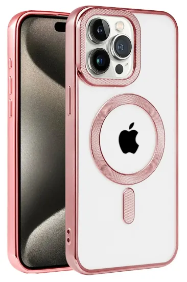 Newface iPhone 14 Pro Max Kılıf Kronos Magsafe Kapak - Rose Gold resmi