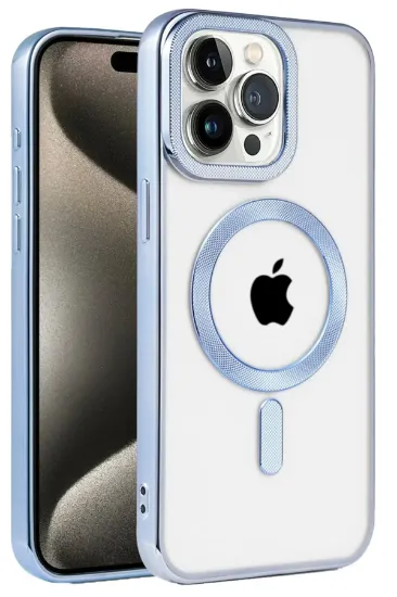 Newface iPhone 14 Pro Max Kılıf Kronos Magsafe Kapak - Sierra Blue resmi