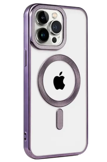 Newface iPhone 14 Pro Max Kılıf Kronos Magsafe Kapak - Derin Mor resmi