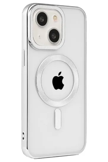 Newface iPhone 15 Kılıf Kronos Magsafe Kapak - Gümüş resmi