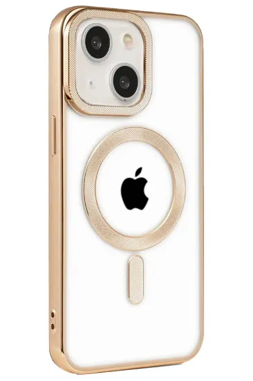 Newface iPhone 15 Kılıf Kronos Magsafe Kapak - Gold resmi