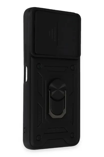Newface Vivo Y35 Kılıf Pars Lens Yüzüklü Silikon - Siyah resmi