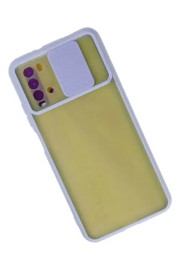 Newface Xiaomi Redmi 9T Kılıf Palm Buzlu Kamera Sürgülü Silikon - Lila resmi