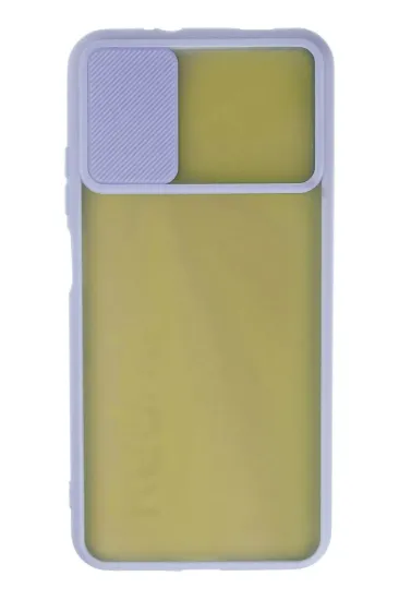 Newface Xiaomi Redmi 9T Kılıf Palm Buzlu Kamera Sürgülü Silikon - Lila resmi