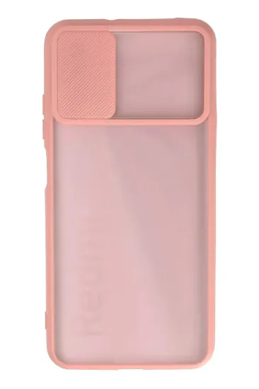 Newface Xiaomi Redmi 9T Kılıf Palm Buzlu Kamera Sürgülü Silikon - Pembe resmi