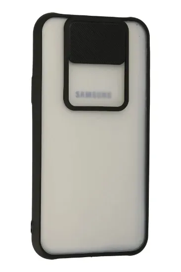 Newface Samsung Galaxy J7 Kılıf Palm Buzlu Kamera Sürgülü Silikon - Siyah resmi