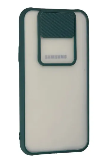 Newface Samsung Galaxy J7 Kılıf Palm Buzlu Kamera Sürgülü Silikon - Yeşil resmi