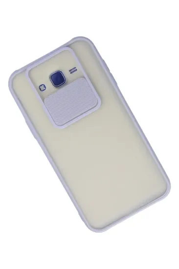 Newface Samsung Galaxy J7 Kılıf Palm Buzlu Kamera Sürgülü Silikon - Lila resmi