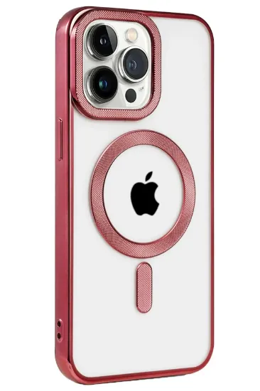 Newface iPhone 15 Pro Kılıf Kronos Magsafe Kapak - Bordo resmi