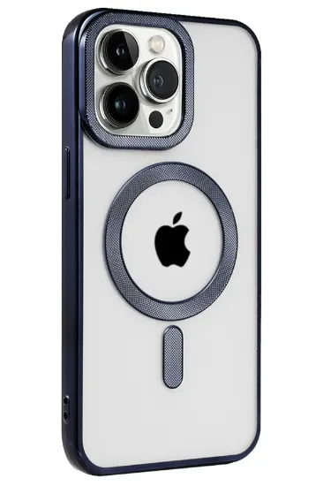 Newface iPhone 15 Pro Kılıf Kronos Magsafe Kapak - Lacivert resmi