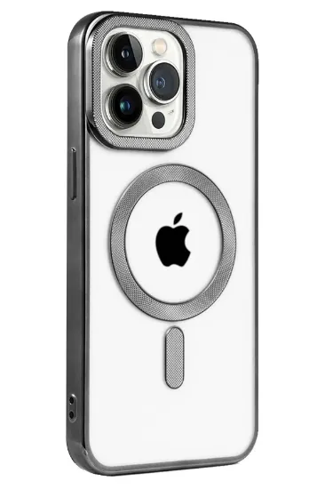 Newface iPhone 15 Pro Max Kılıf Kronos Magsafe Kapak - Siyah resmi