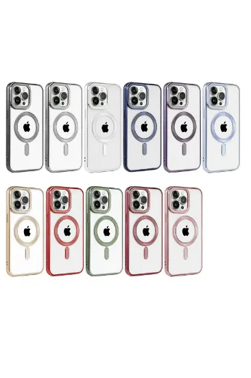 Newface iPhone 15 Pro Max Kılıf Kronos Magsafe Kapak - Siyah resmi