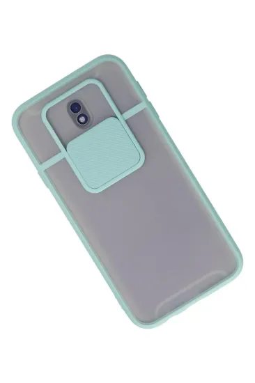 Newface Samsung Galaxy J7 Pro / J730 Kılıf Palm Buzlu Kamera Sürgülü Silikon - Turkuaz resmi