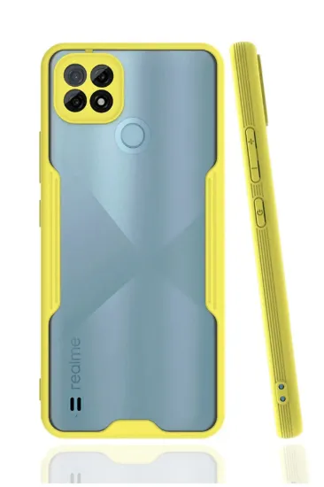 Newface Realme C21 Kılıf Platin Silikon - Sarı resmi