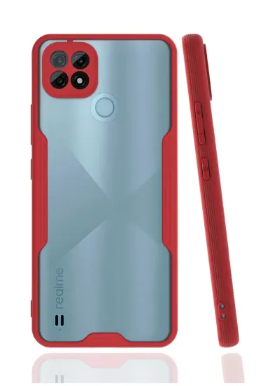 Newface Realme C21 Kılıf Platin Silikon - Kırmızı resmi