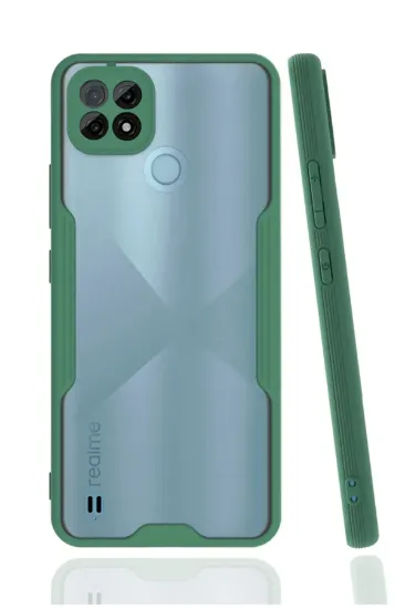 Newface Realme C21 Kılıf Platin Silikon - Yeşil resmi