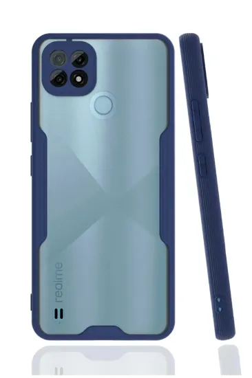 Newface Realme C21 Kılıf Platin Silikon - Lacivert resmi