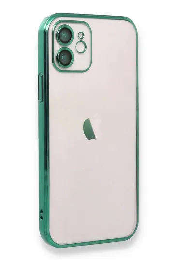 Newface iPhone 11 Kılıf Razer Lensli Silikon - Yeşil resmi
