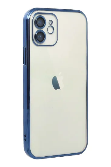 Newface iPhone 11 Kılıf Razer Lensli Silikon - Mavi resmi