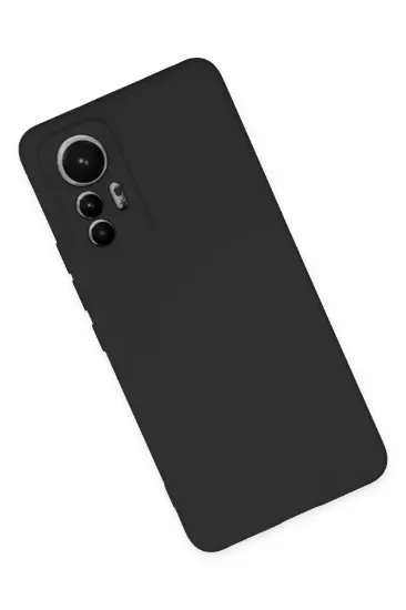 Newface Xiaomi Mi 12 Lite Kılıf Nano içi Kadife Silikon - Siyah resmi
