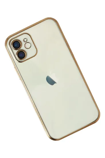 Newface iPhone 12 Kılıf Razer Lensli Silikon - Gold resmi