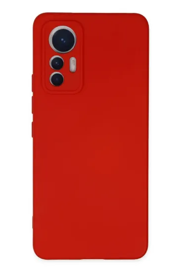 Newface Xiaomi Mi 12 Lite Kılıf Nano içi Kadife Silikon - Kırmızı resmi